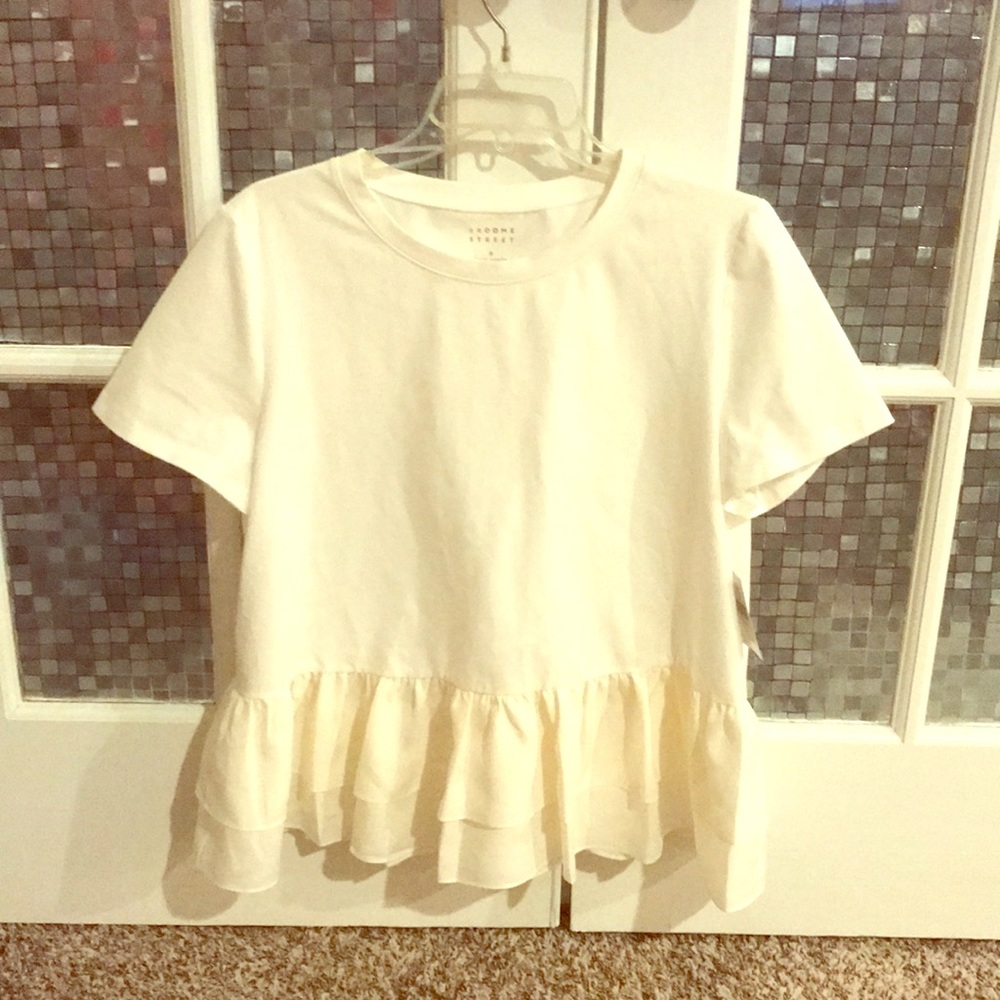 kate spade new york ruffle tee